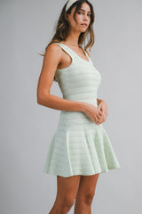 AVIANA KNIT POINTELLE DRESS