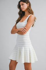 AVIANA KNIT POINTELLE DRESS