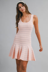 AVIANA KNIT POINTELLE DRESS