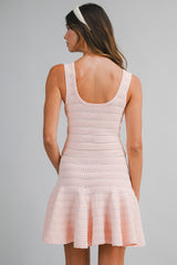 AVIANA KNIT POINTELLE DRESS