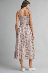 CLEO RUCHED BUST DETAIL MIDI DRESS