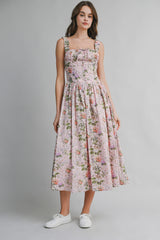 CLEO RUCHED BUST DETAIL MIDI DRESS