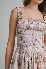 CLEO RUCHED BUST DETAIL MIDI DRESS