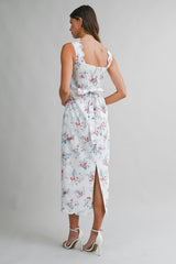 DONNA FLORAL PRINTED MIDI DRESS