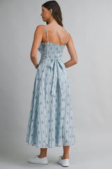 MACI WALL PAPER PRINTED MIDI DRESS