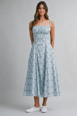 MACI WALL PAPER PRINTED MIDI DRESS