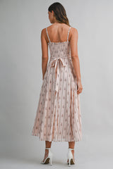 MACI WALL PAPER PRINTED MIDI DRESS