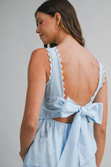 SORRINA CROCHET LACE TRIM MINI DRESS