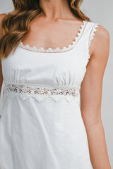 SORRINA CROCHET LACE TRIM MINI DRESS