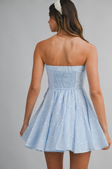 YUI TEXTURED DOT TUBE MINI DRESS