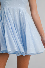YUI TEXTURED DOT TUBE MINI DRESS