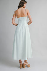 EMBREE STRIPED COTTON MAXI DRESS