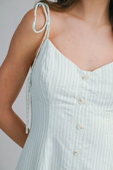 EMBREE STRIPED COTTON MAXI DRESS