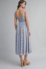 LATRICE FLORAL PRINTED MIDI DRESS
