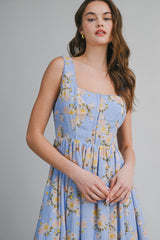 LATRICE FLORAL PRINTED MIDI DRESS