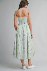 KARLEE FLORAL PRINTED MIDI DRESS
