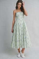 KARLEE FLORAL PRINTED MIDI DRESS