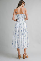 KARLEE FLORAL PRINTED MIDI DRESS