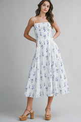 KARLEE FLORAL PRINTED MIDI DRESS