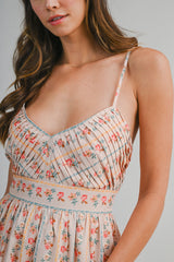 LONDYN V NECK TIERED MAXI DRESS