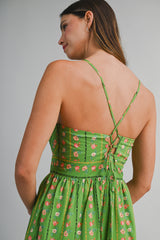 LONDYN V NECK TIERED MAXI DRESS