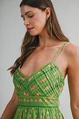 LONDYN V NECK TIERED MAXI DRESS