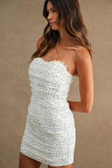 HOLLY POLKA DOT BUSTIER MINI DRESS