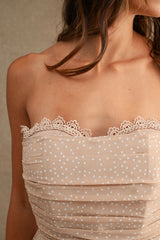 HOLLY POLKA DOT BUSTIER MINI DRESS