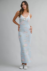 NADINA  FLORAL PRINT MIDI SWEATER DRESS