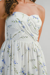RYAN FLORAL PRINTED SWEETHEART MAXI DRESS