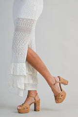 MALIYAH KNITTED BODYCON RUFFLE HEM MIDI DRESS