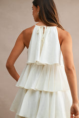 ASPEN TIERED RUFFLE MIDI DRESS