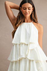 ASPEN TIERED RUFFLE MIDI DRESS