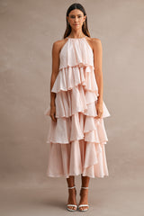 ASPEN TIERED RUFFLE MIDI DRESS
