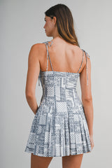 MARILYN PAISLEY PRINTED MINI DRESS