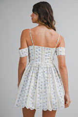 LAUREL WALL PAPER PRINTED MINI DRESS