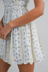 LAUREL WALL PAPER PRINTED MINI DRESS