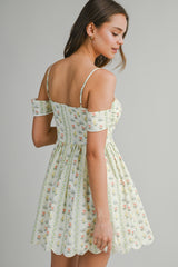 LAUREL WALL PAPER PRINTED MINI DRESS