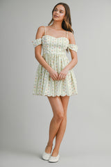LAUREL WALL PAPER PRINTED MINI DRESS