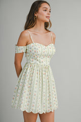 LAUREL WALL PAPER PRINTED MINI DRESS
