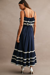 PRESLEY POPLIN TRIM DETAIL DRESS