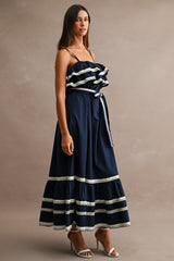 PRESLEY POPLIN TRIM DETAIL DRESS
