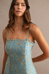 IVANNA PAISLEY PRINTED MIDI DRESS