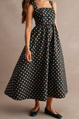 HEATHER JACQUARD HOOK AND EYE FRONT MIDI DRESS