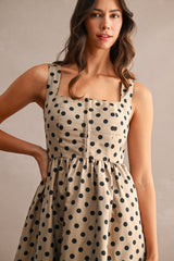HEATHER JACQUARD HOOK AND EYE FRONT MIDI DRESS