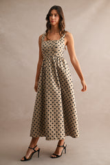 HEATHER JACQUARD HOOK AND EYE FRONT MIDI DRESS