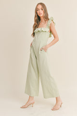 ESTRELLA RUFFLE JUMPSUIT