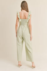 ESTRELLA RUFFLE JUMPSUIT