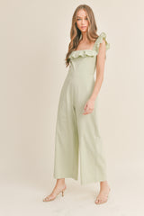 ESTRELLA RUFFLE JUMPSUIT