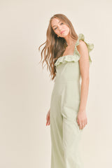 ESTRELLA RUFFLE JUMPSUIT